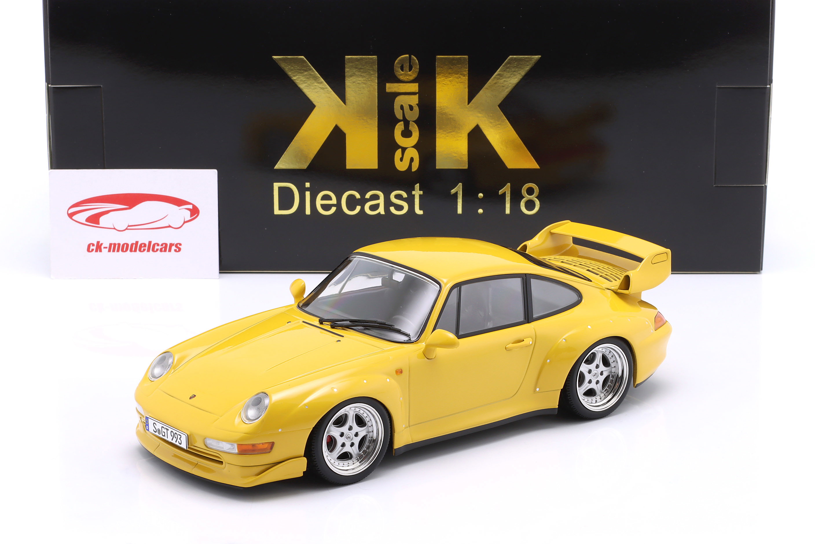 KK-Scale 1:18 Porsche 911 (993) GT2 Year 1996 speed yellow