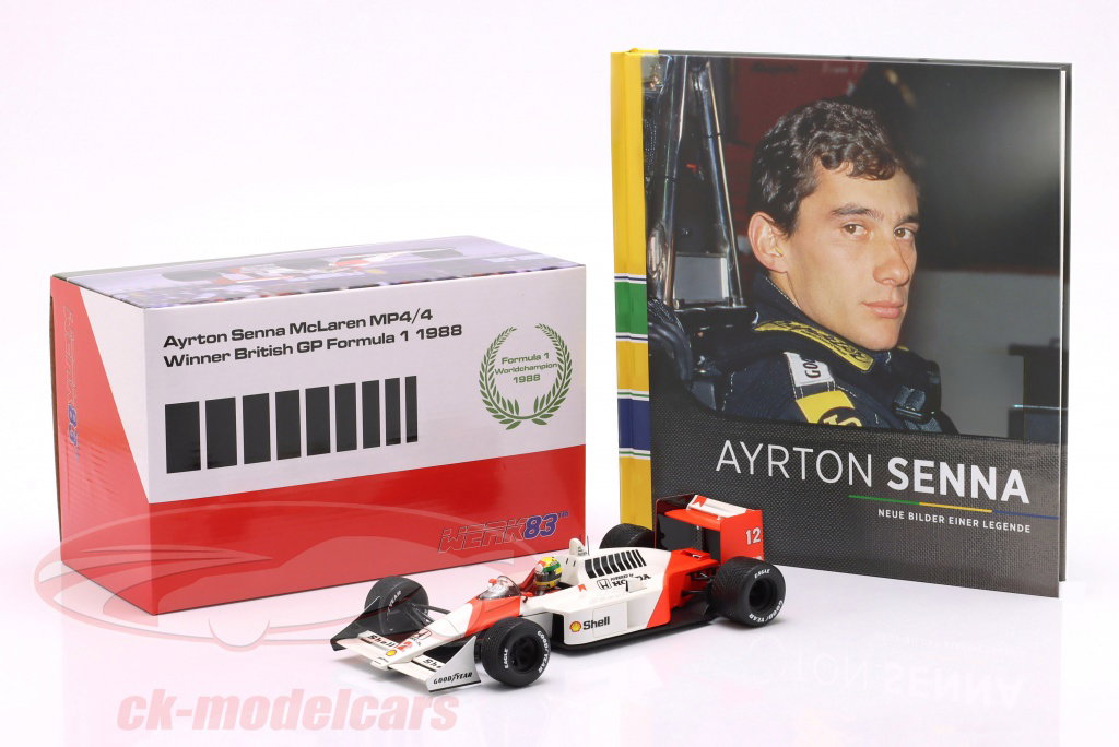 WERK83 1:18 Ayrton Senna McLaren MP4/4 #12 Winner British GP