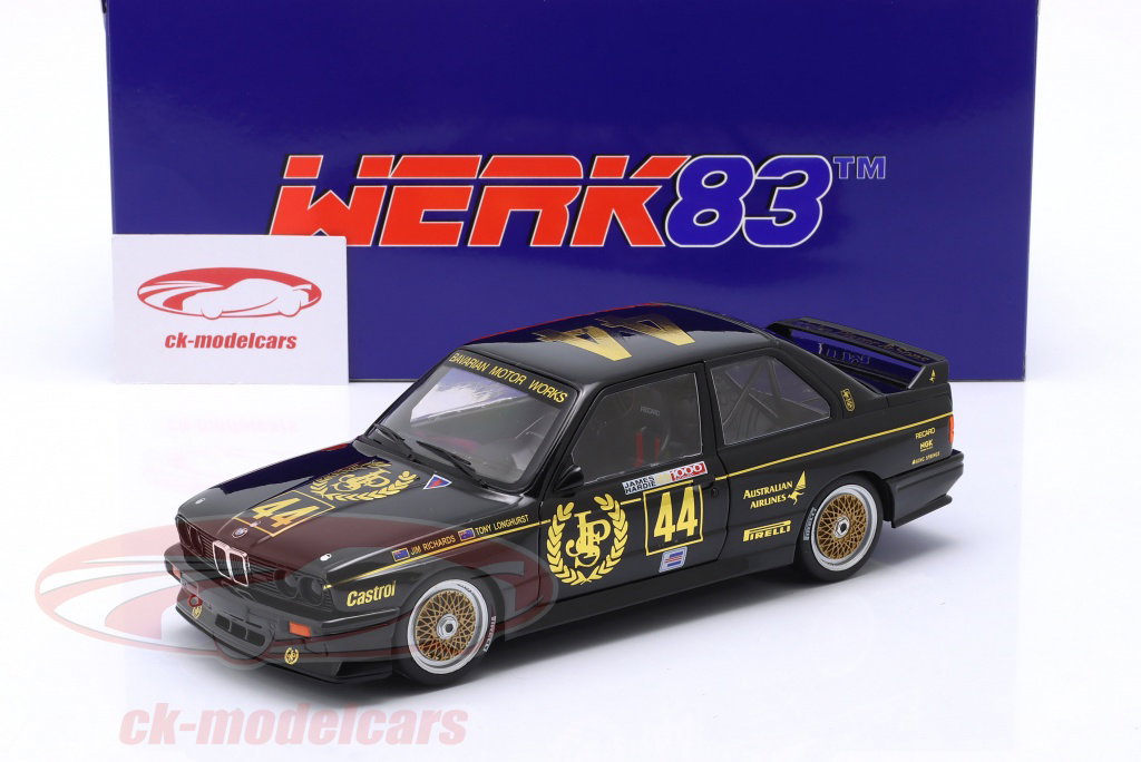 m3 フラクション WERK83 1:18 BMW M3 (E30) #44 勝者 Div. 2 1000km Bathurst 1987 JPS