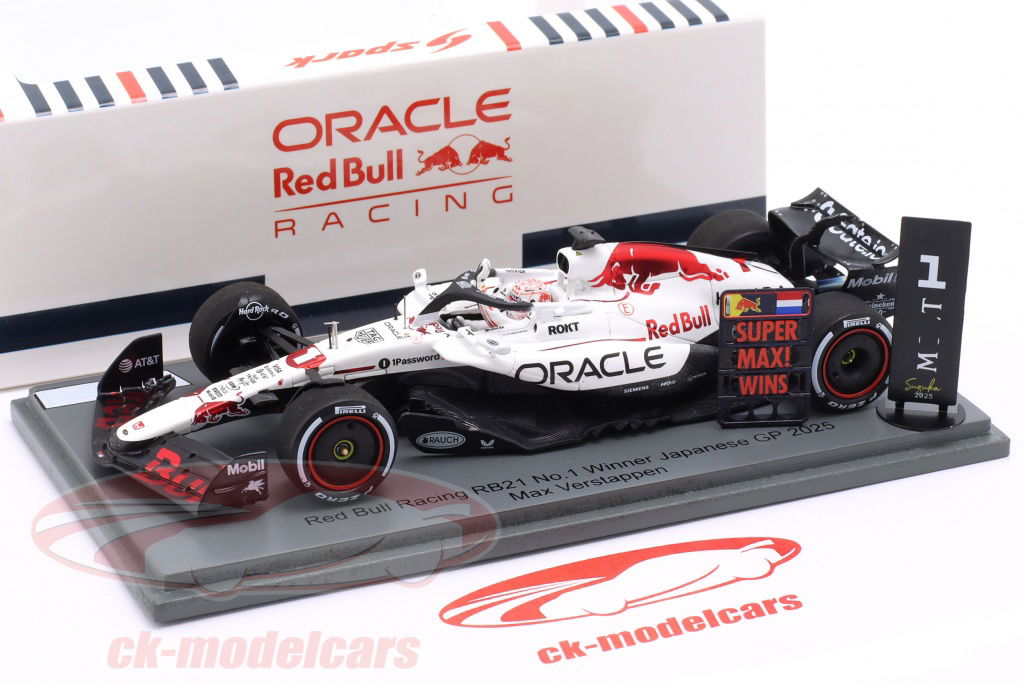 Spark 1:43 Max Verstappen Red Bull RB21 #1 Winner Japan GP Formula