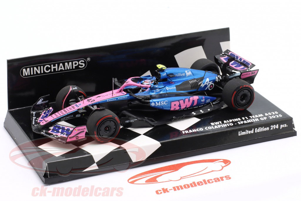 Minichamps 1:43 Franco Colapinto Alpine A525 #43 Spain GP Formula