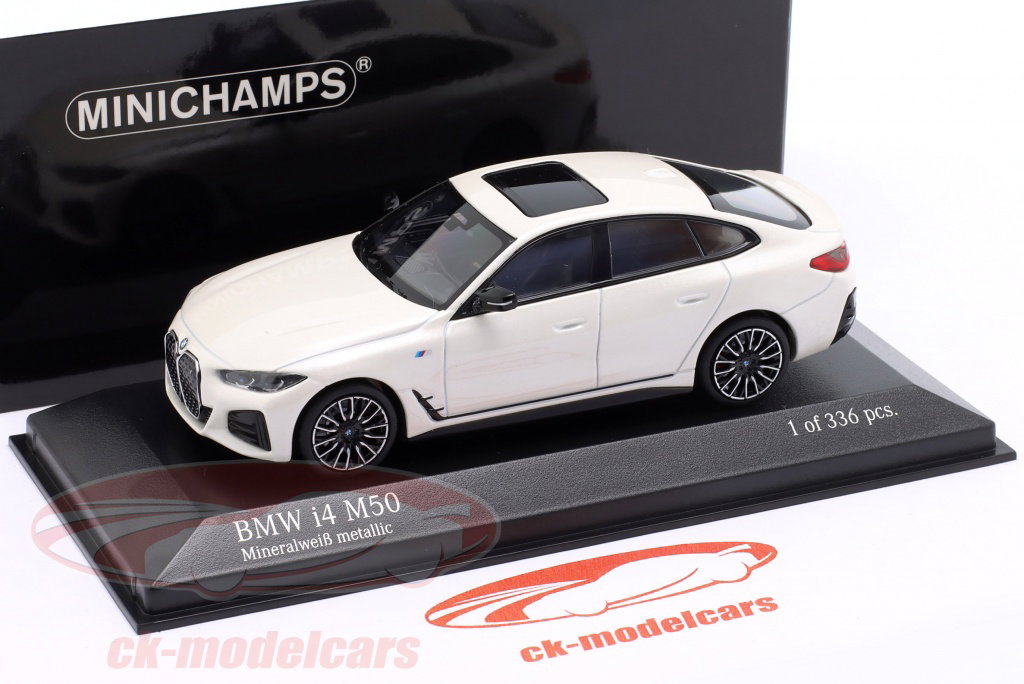 新品 1/43 ミニチャンプス  i4 M50 ホワイト 2022 Minichamps 1:43 BMW I4 M50 Year 2023 white metallic 410024000