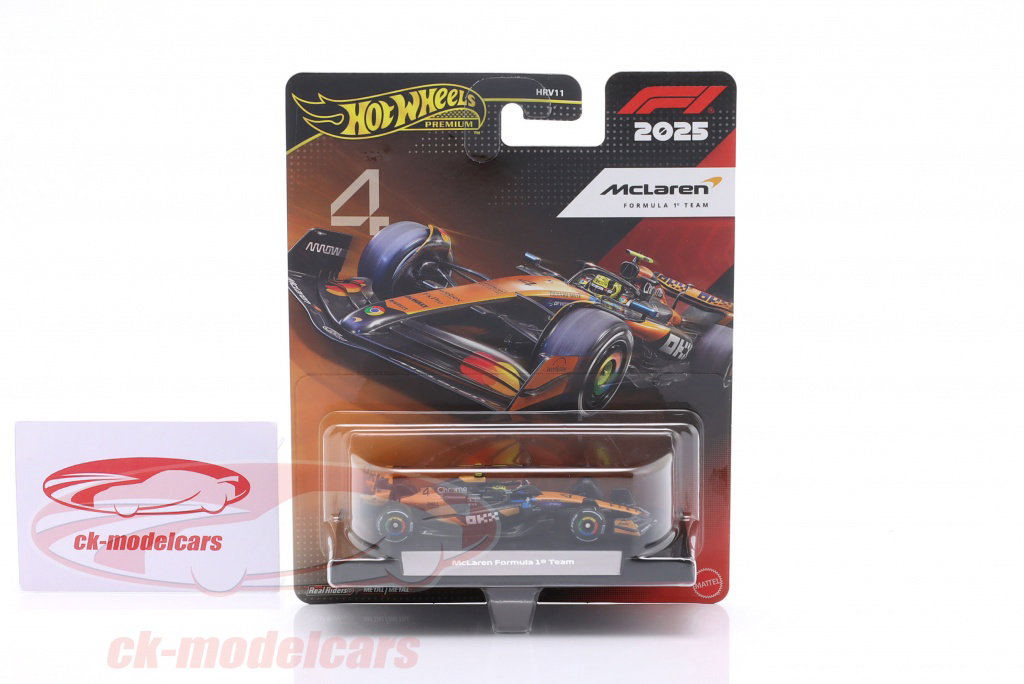 HotWheels 1:64 Lando Norris McLaren MCL39 #4 Formula 1 World