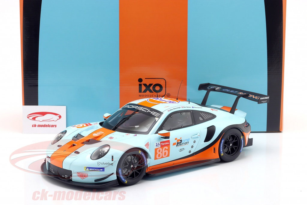 Ixo 1:12 Porsche 911 (991) RSR #86 24h LeMans 2018 Gulf Racing