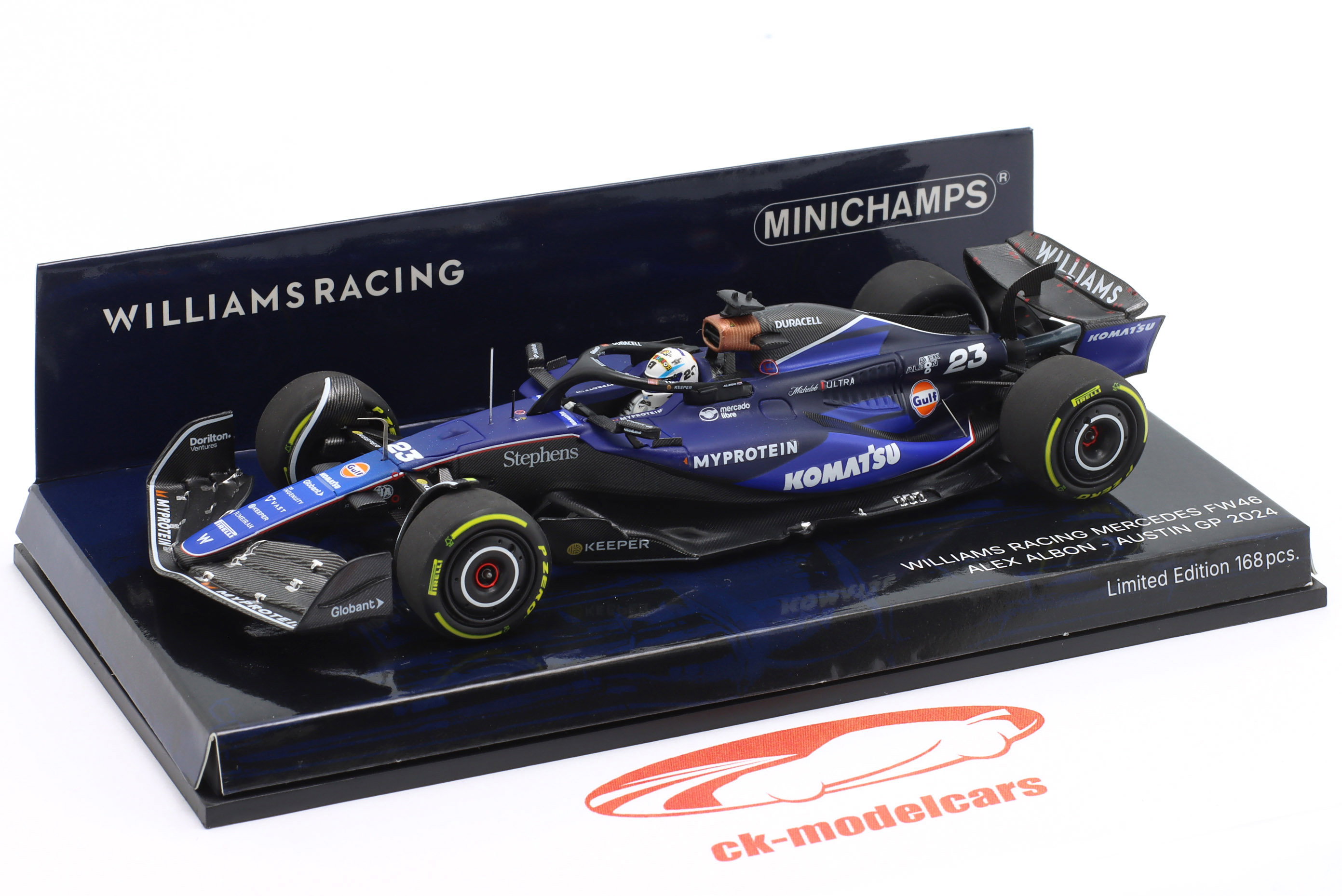 Minichamps 1:43 Alex Albon Williams FW46 #23 USA GP Formula 1 2024