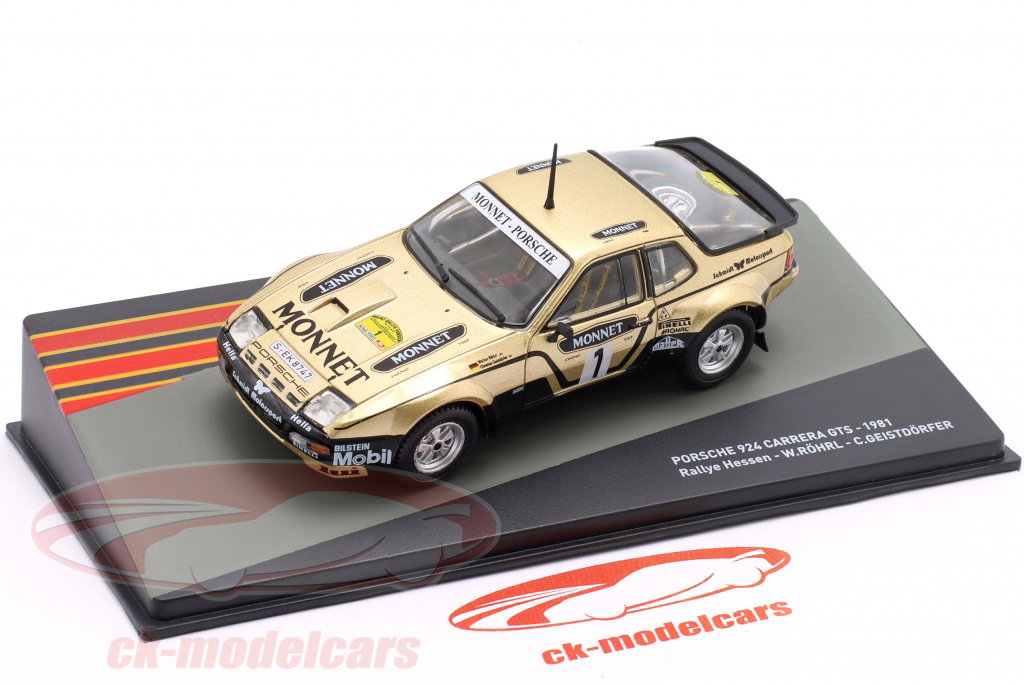 Altaya 1:43 Porsche 924 Carrera GTS #1 Winner Rally Hessen 1981