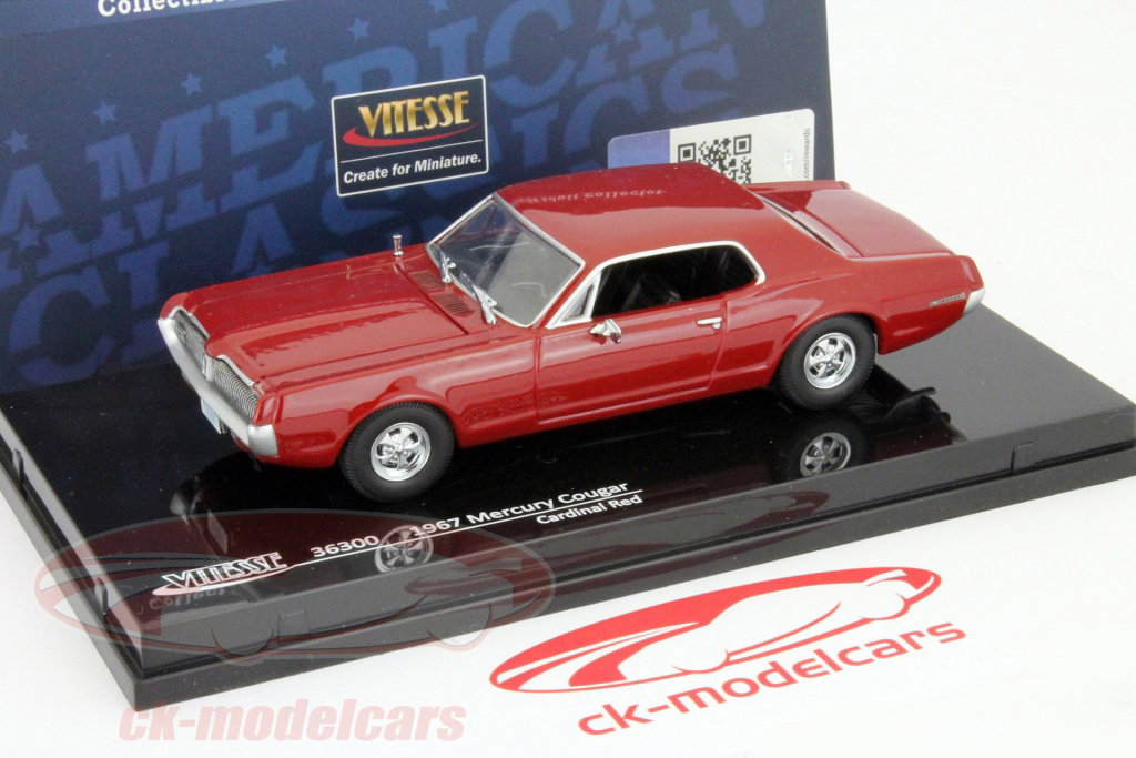 Vitesse 1:43 Mercury Cougar year 1967 Cardinal red 36300