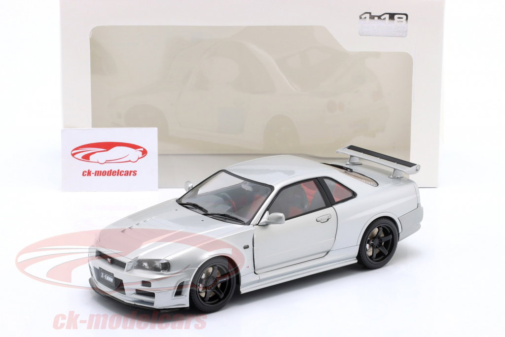 Solido 1:18 Nissan Skyline GT-R (BNR34) Z-Tune year 1999 silver