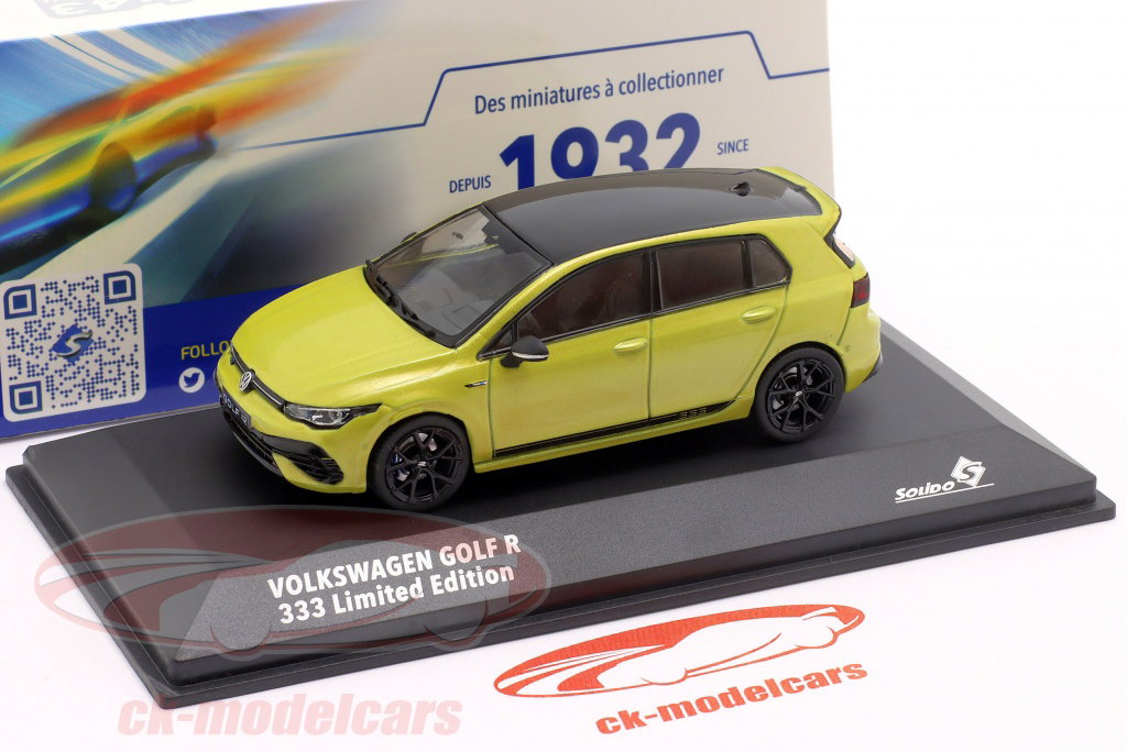 1/43 VW ゴルフ R 333 リミテッド Solido 製限定車合金モデル Solido 1:43 Volkswagen VW Golf R 333 Limited Edition 2023 ライム