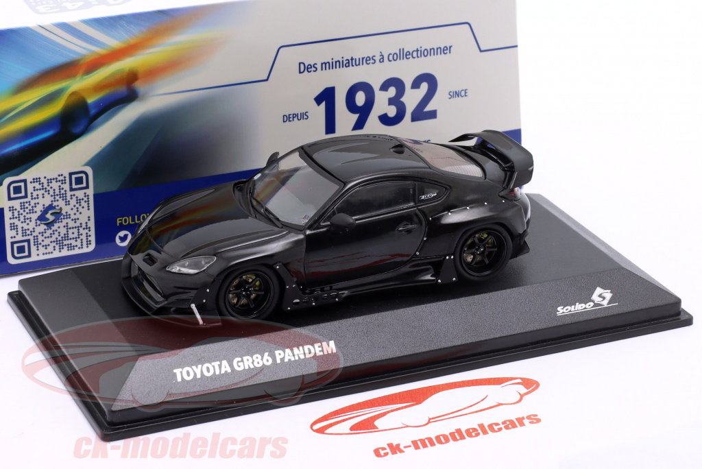 Solido 1:43 Toyota GR86 Pandem 建造年份2022 黑色的S4315104 模型