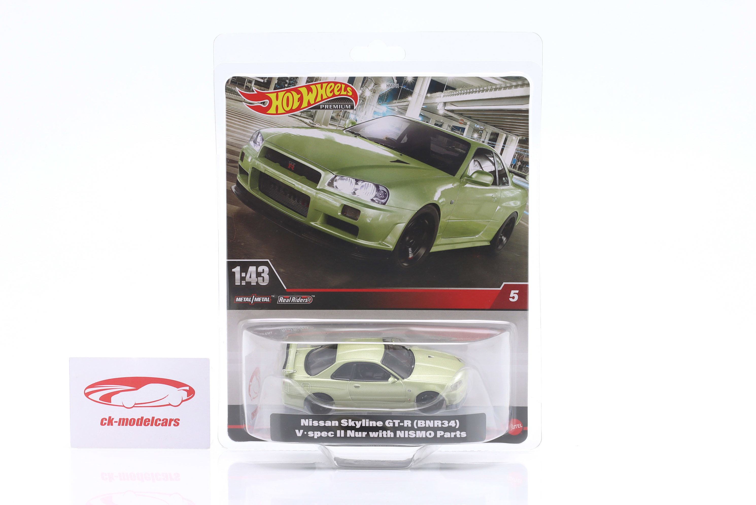 Mad Wheels ニッサン スカイラインGT-R（BNR34） HotWheels 1:43 Nissan Skyline GT-R (BNR34) V-Spec II Nismo Parts