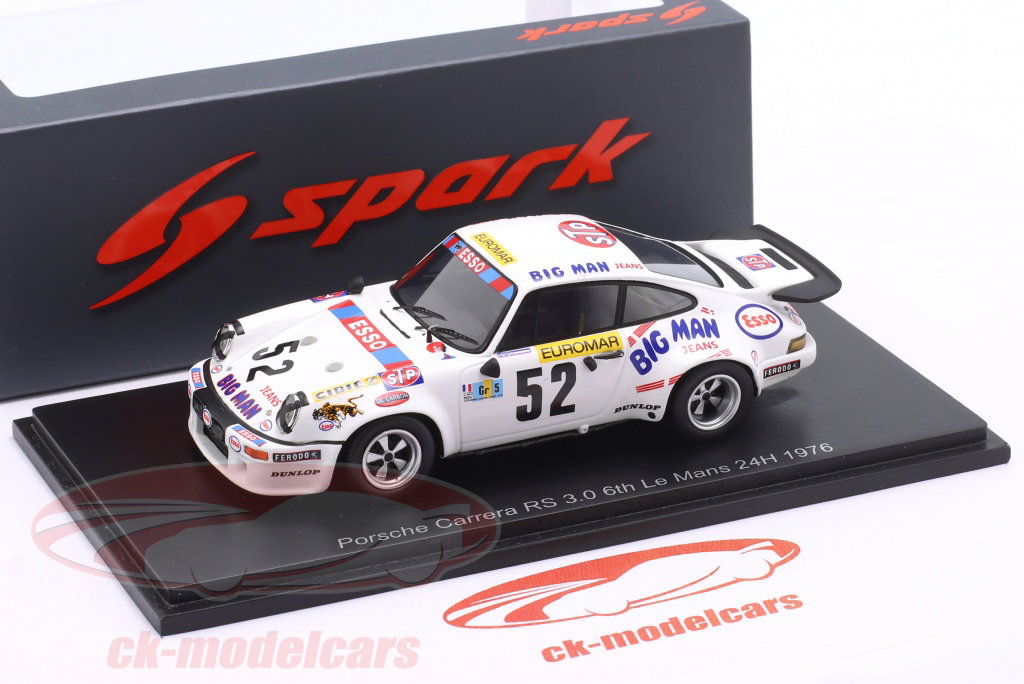 Spark 1:43 Porsche 911 Carrera RS #52 6th 24h LeMans 1976 Touroul