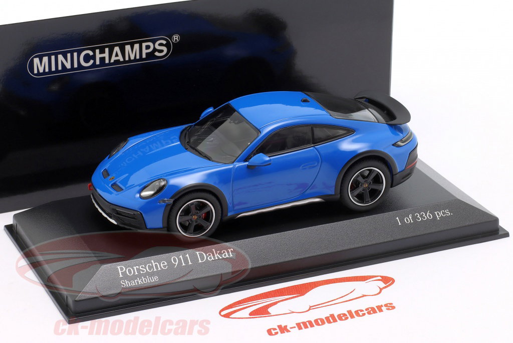 Minichamps 1:18 Porsche 911 (992) Dakar 建設年 2022 sharkblue 1:43
