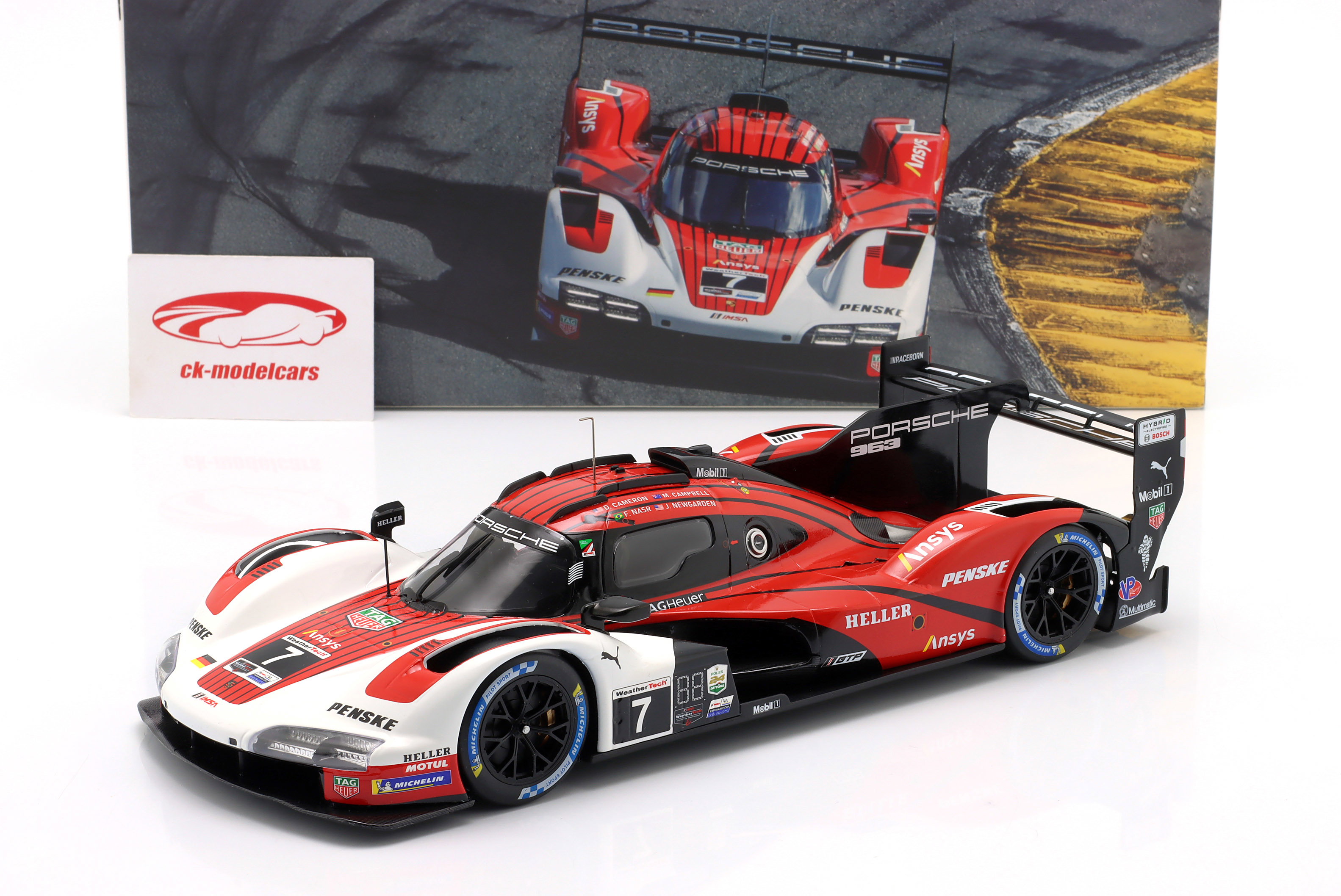 Ixo 1:18 Porsche 963 #7 勝者 24h Daytona 2024 Porsche Penske