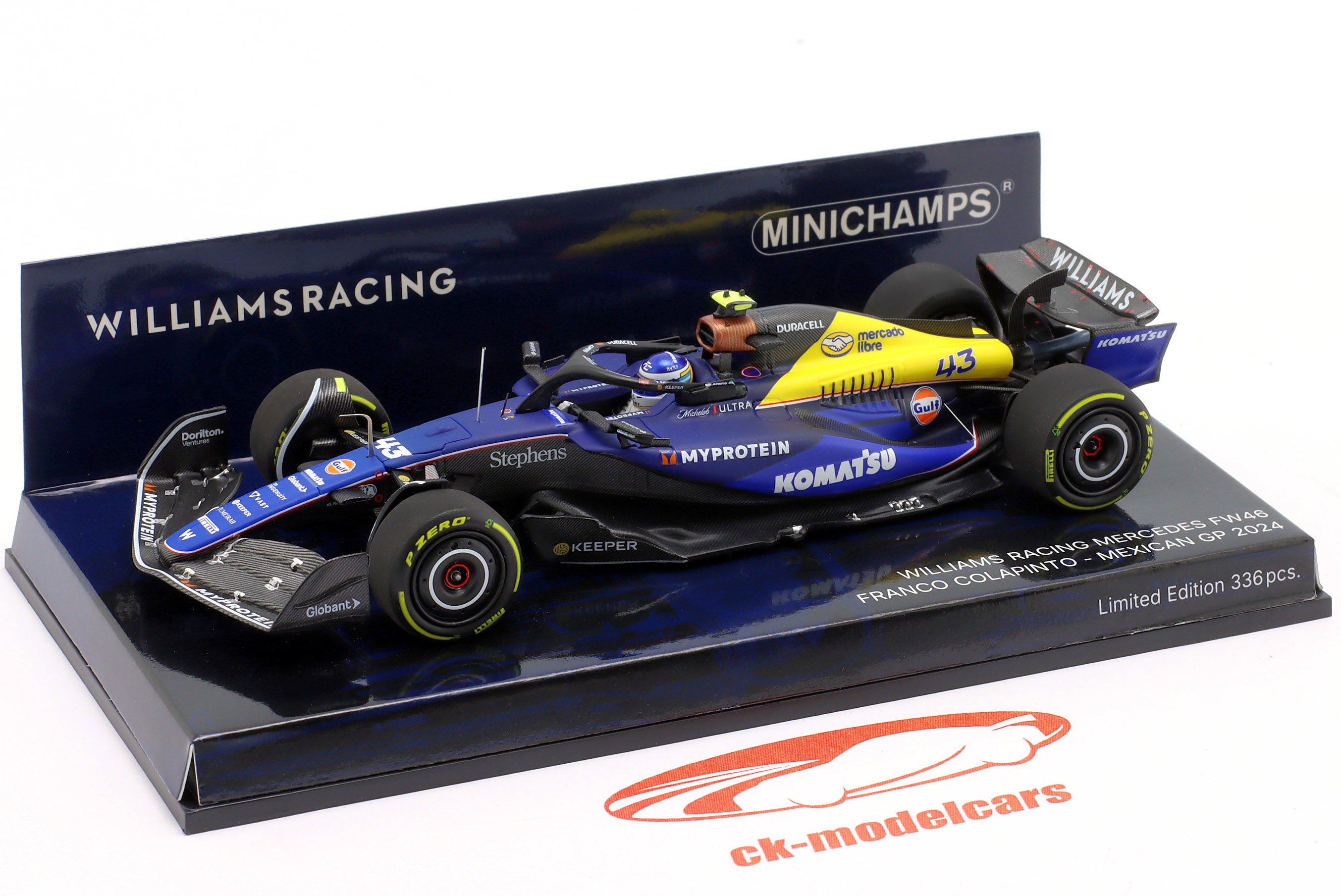 Minichamps 1:43 Franco Colapinto Williams FW46 #43 Mexico GP