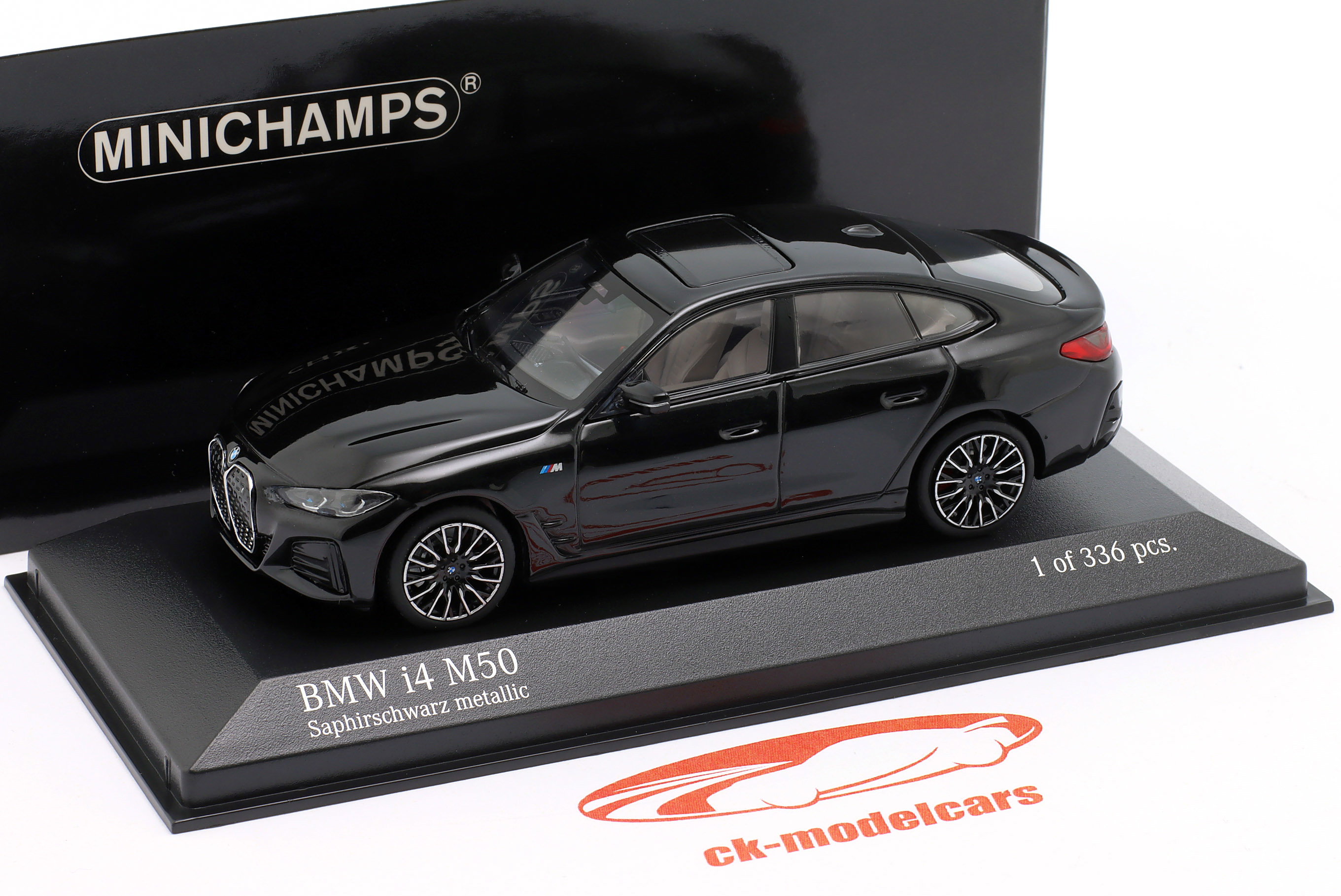 新品 1/43 ミニチャンプス  i4 M50 ブラック 2022 Minichamps 1:43 BMW I4 M50 year 2022 sapphire black metallic