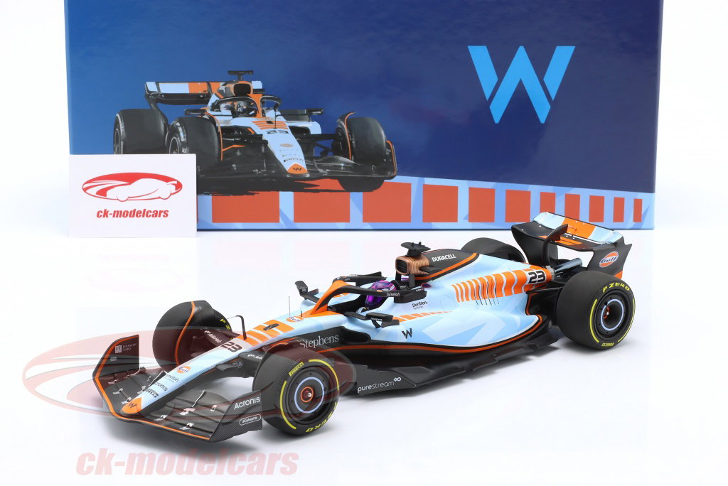 Miniature Spark 1/18 – Williams F1 FW45 #23 Albon, GP Singapour 2023, Sous Vitrine