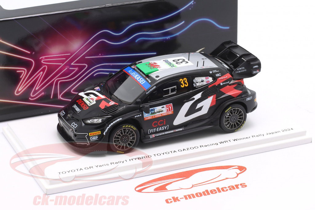 Spark 1:43 Toyota GR Yaris Rally1 Hybrid #33 勝者 Rally 日本 2024