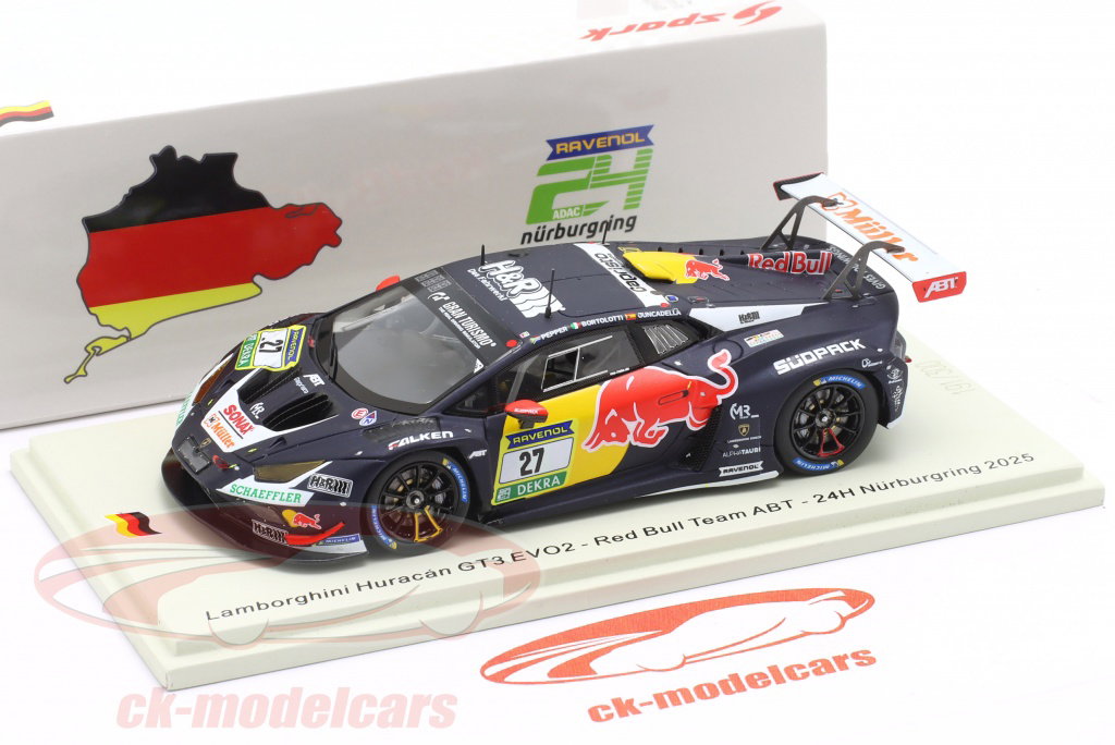スパーク 1/43 2025 RED BULL TEAM ABT ニュル24H Spark 1:43 Lamborghini Huracan GT3 EVO2 #27 24h Nürburgring 2025