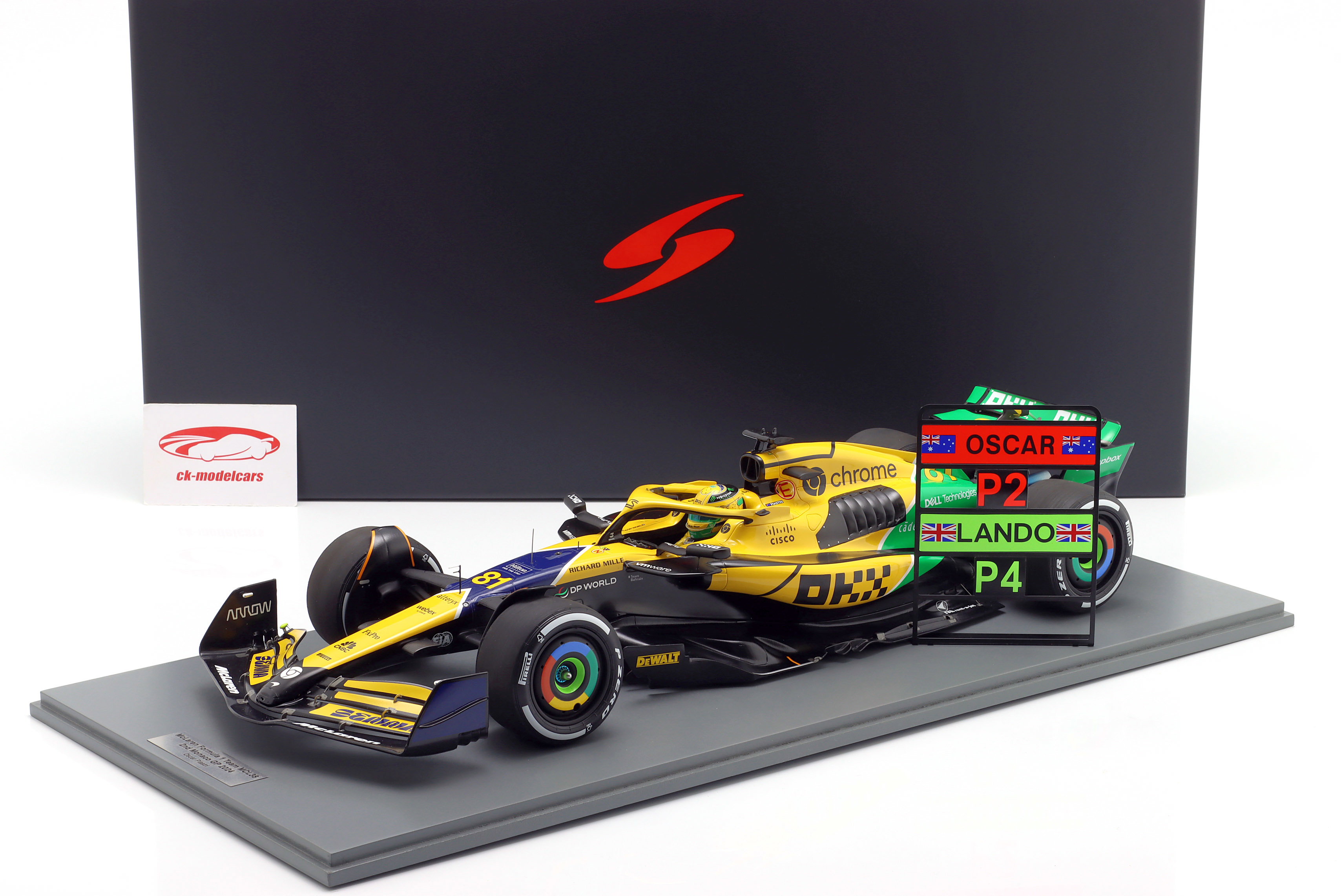 Spark 1:12 Oscar Piastri McLaren MCL38 #81 2位 Monaco GP 式 1 2024