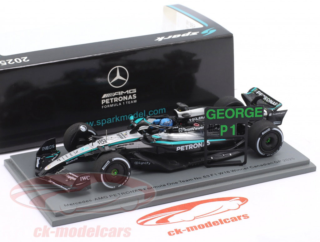 Spark 1:43 George Russell Mercedes-AMG F1 W16 #63 Winner Canadian