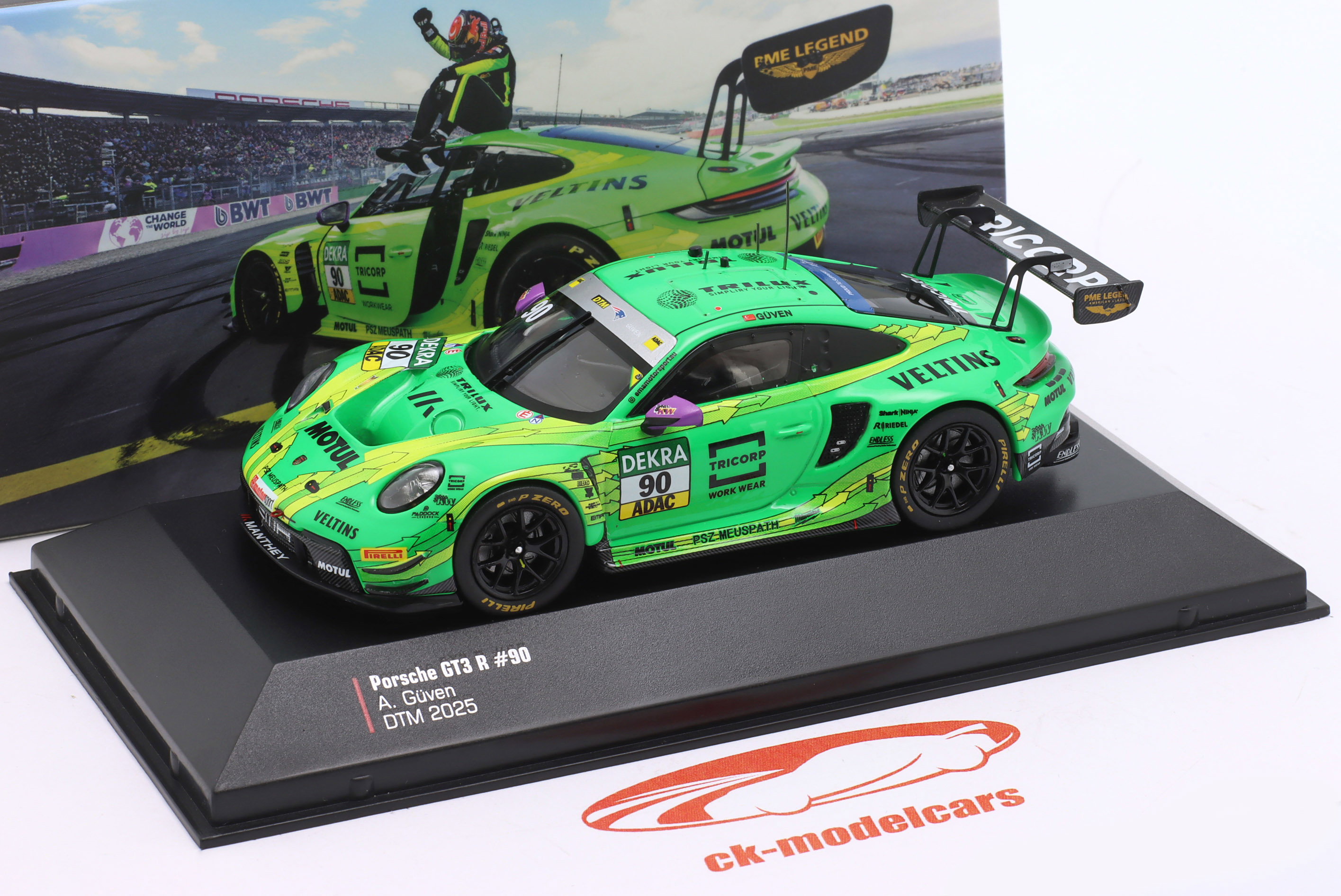 Ixo 1:43 Porsche 911 GT3 R #90 DTM チャンピオン 2025 Ayhancan