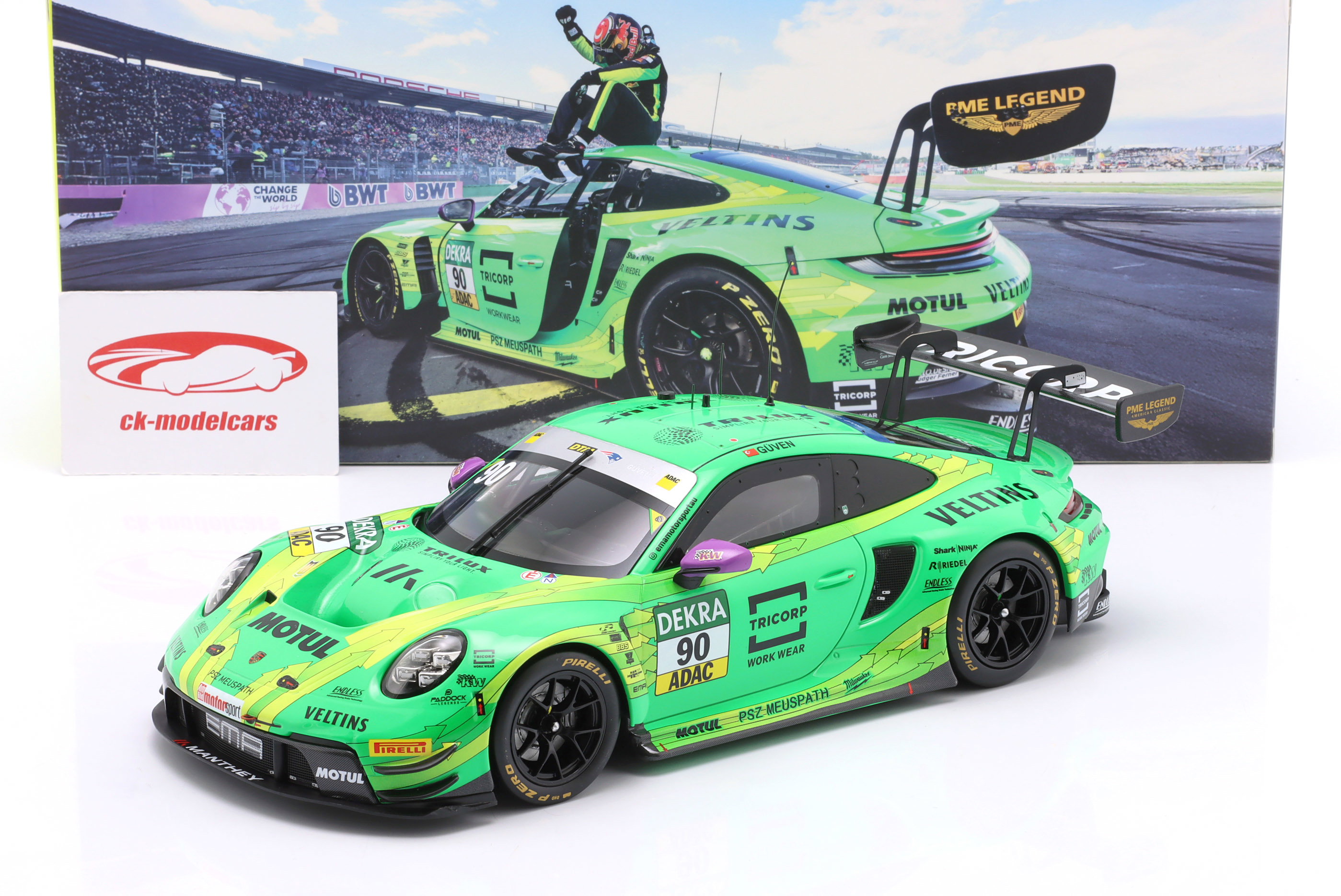 Ixo 1:18 Porsche 911 GT3 R #90 DTM Champion 2025 Ayhancan Güven