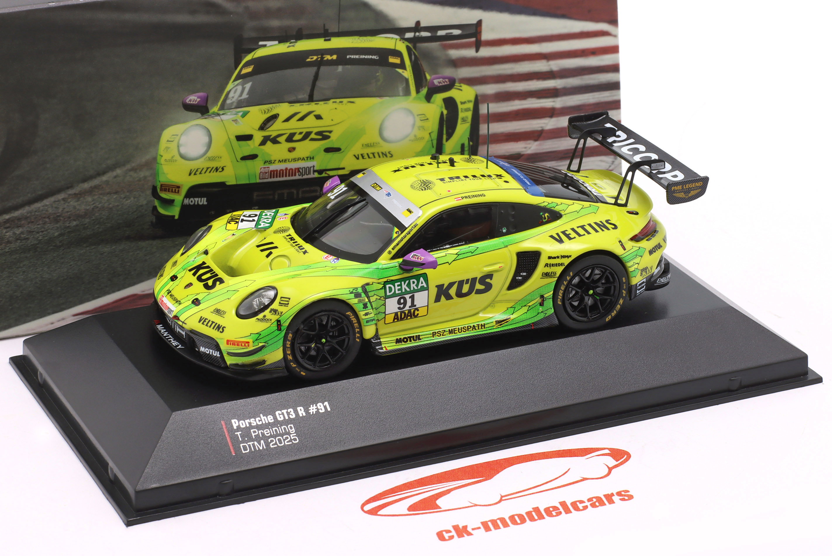 Ixo 1:43 Porsche 911 GT3 R #91 DTM 2025 Thomas Preining Manthey