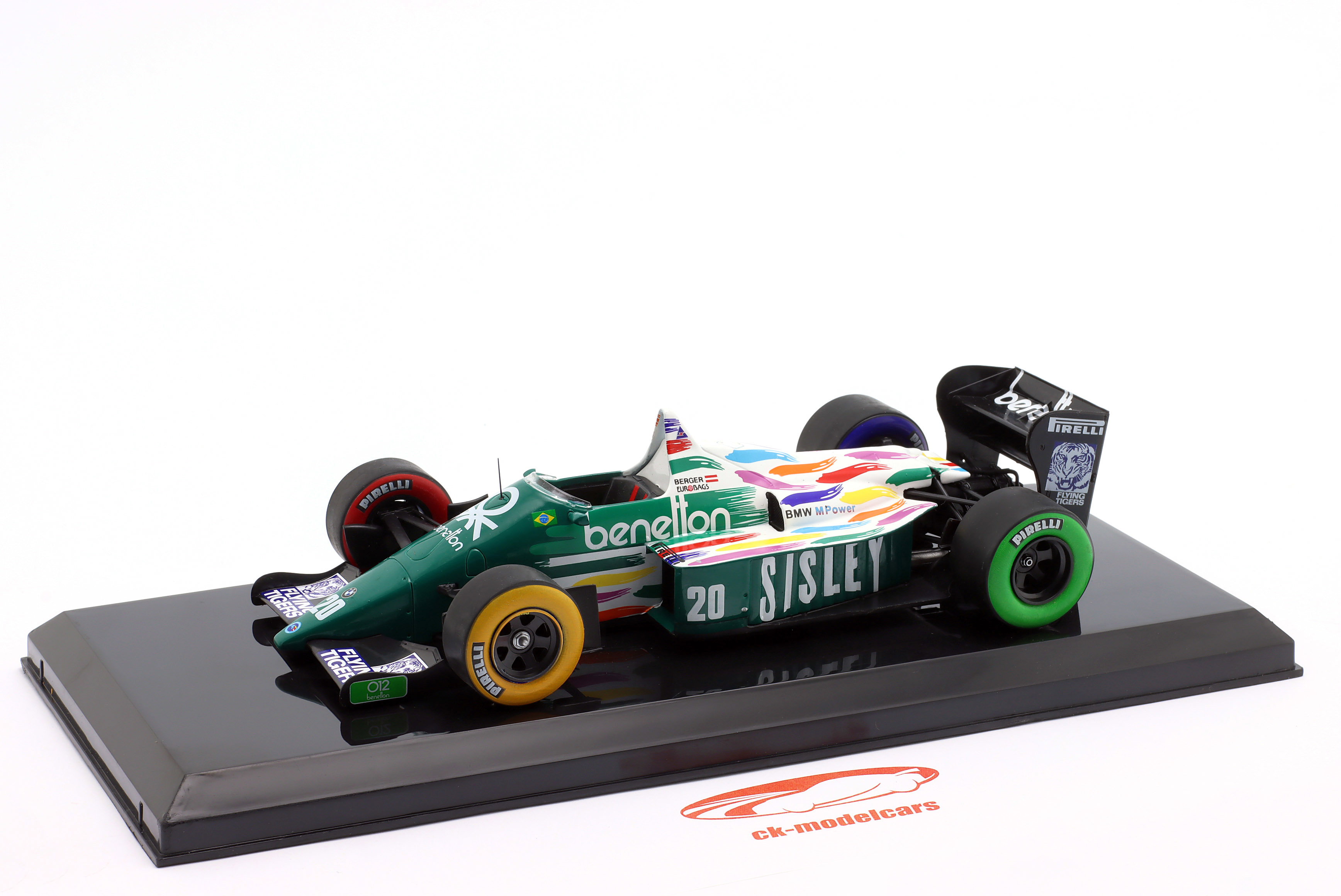 1986 Benetton B186  #20 G.Berger（AUT） Premium Collectibles 1:24 Gerhard Berger Benetton B186 #20 formula
