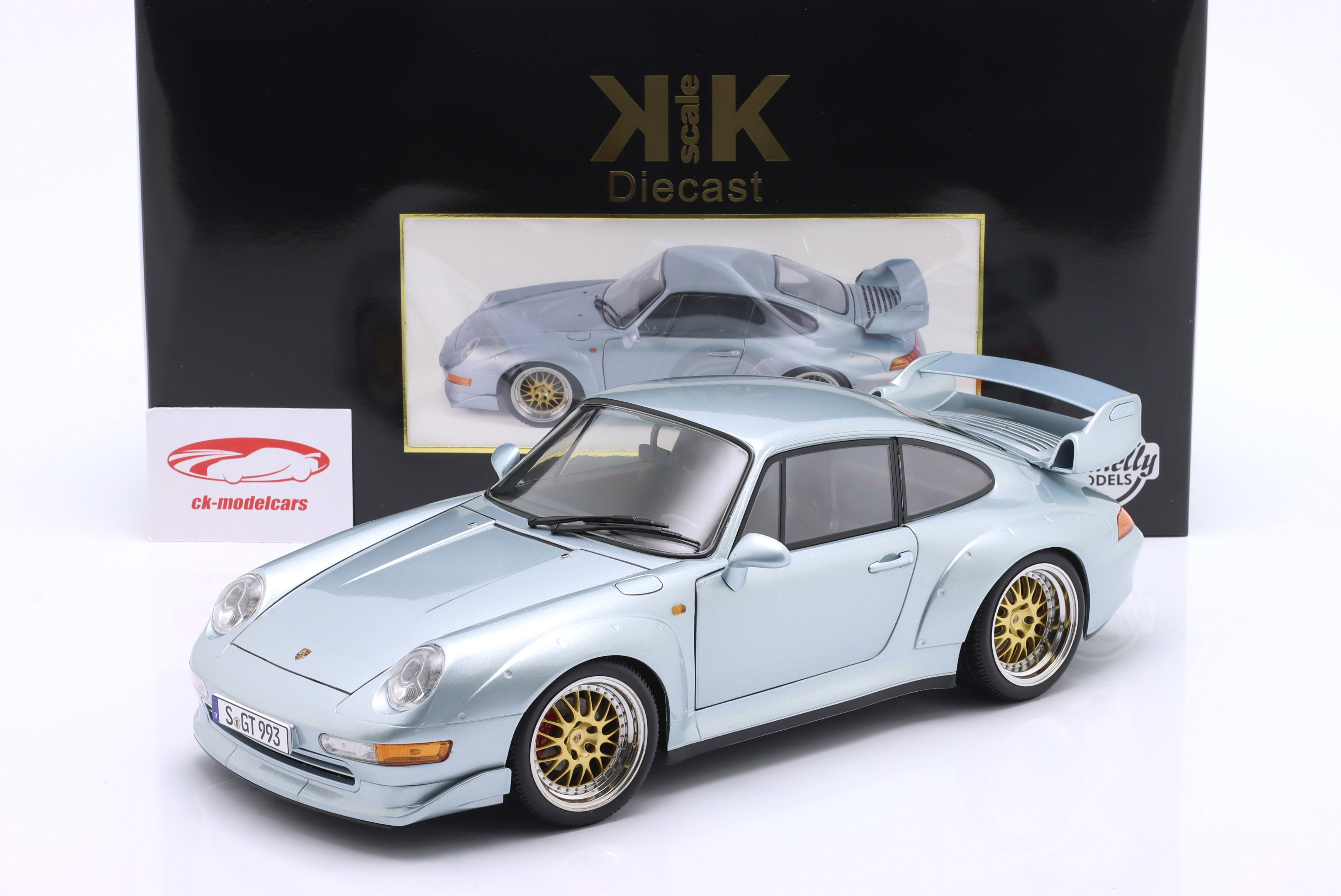 KK Scale 1/12 ポルシェ911 GT2 1996 BBS シルバー KK-Scale 1:12 Porsche 911 (993) GT2 Year 1996 silver / BBS Rims