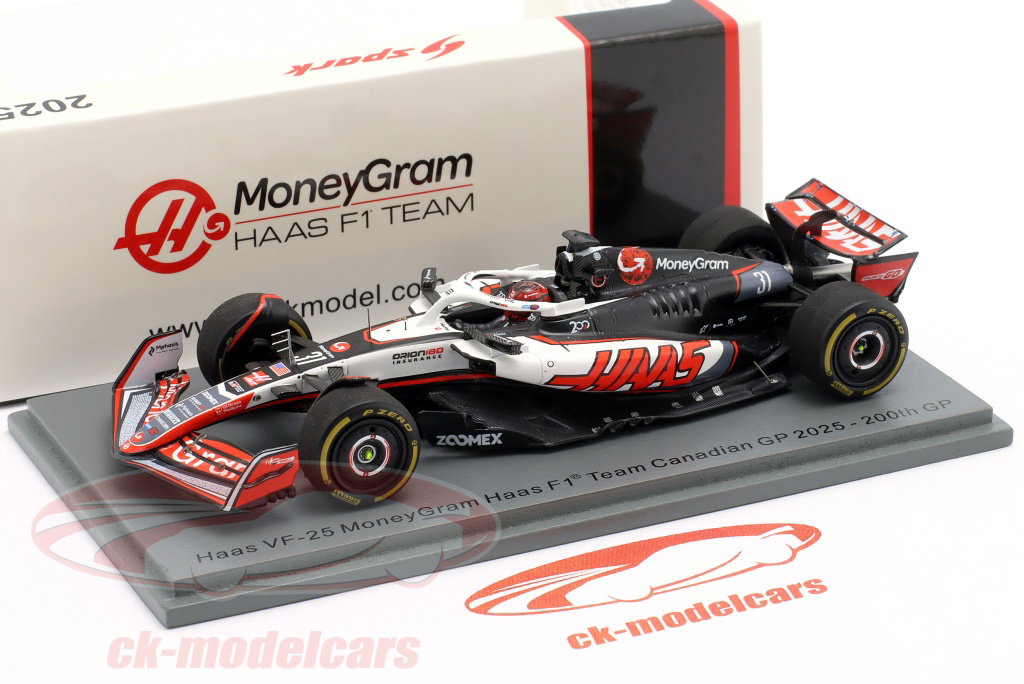 Spark 1:43 Esteban Ocon Haas VF-25 #31 9番目 カナダ GP 式 1 2025