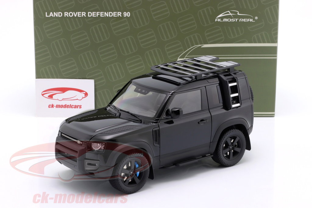 Almost Real 1:18 Land Rover Defender 90 建設年 2020 Santorini 黒