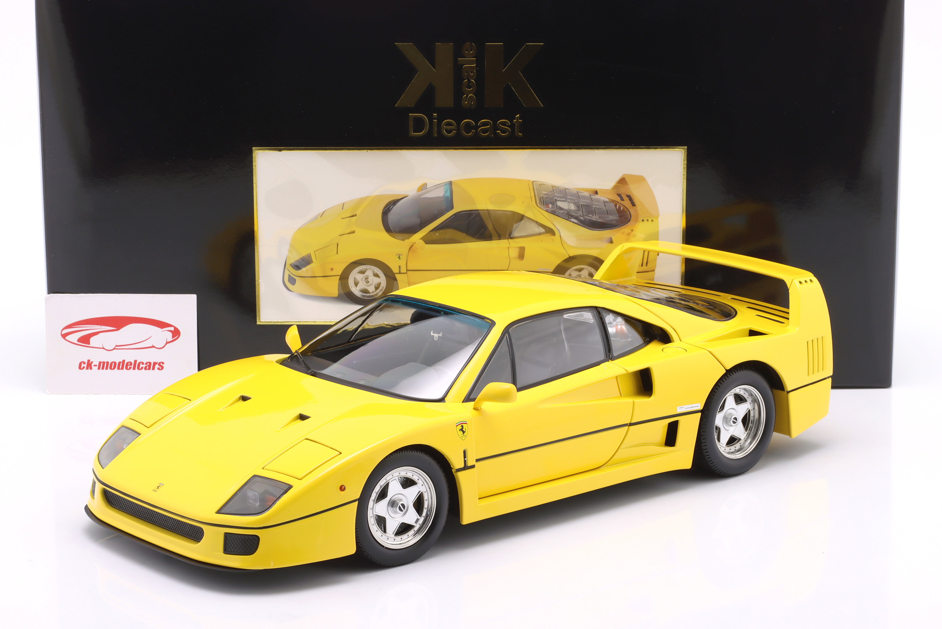 KK-Scale 1:12 Ferrari F40 year 1987 yellow KKDC120252 model car