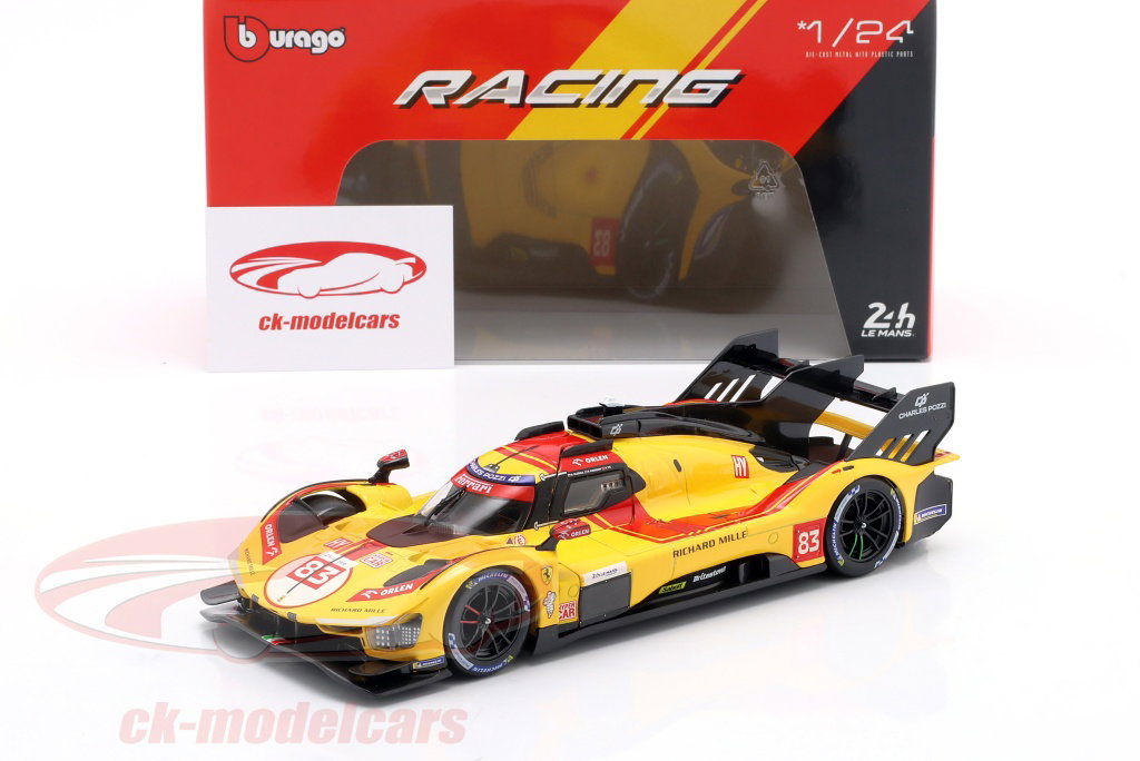 フェラーリ499P ホビーフォーラム 2025 モデルファクトリーヒロ　1/24 Bburago 1:24 Ferrari 499P #83 勝者 24h LeMans 2025 Kubica, Ye