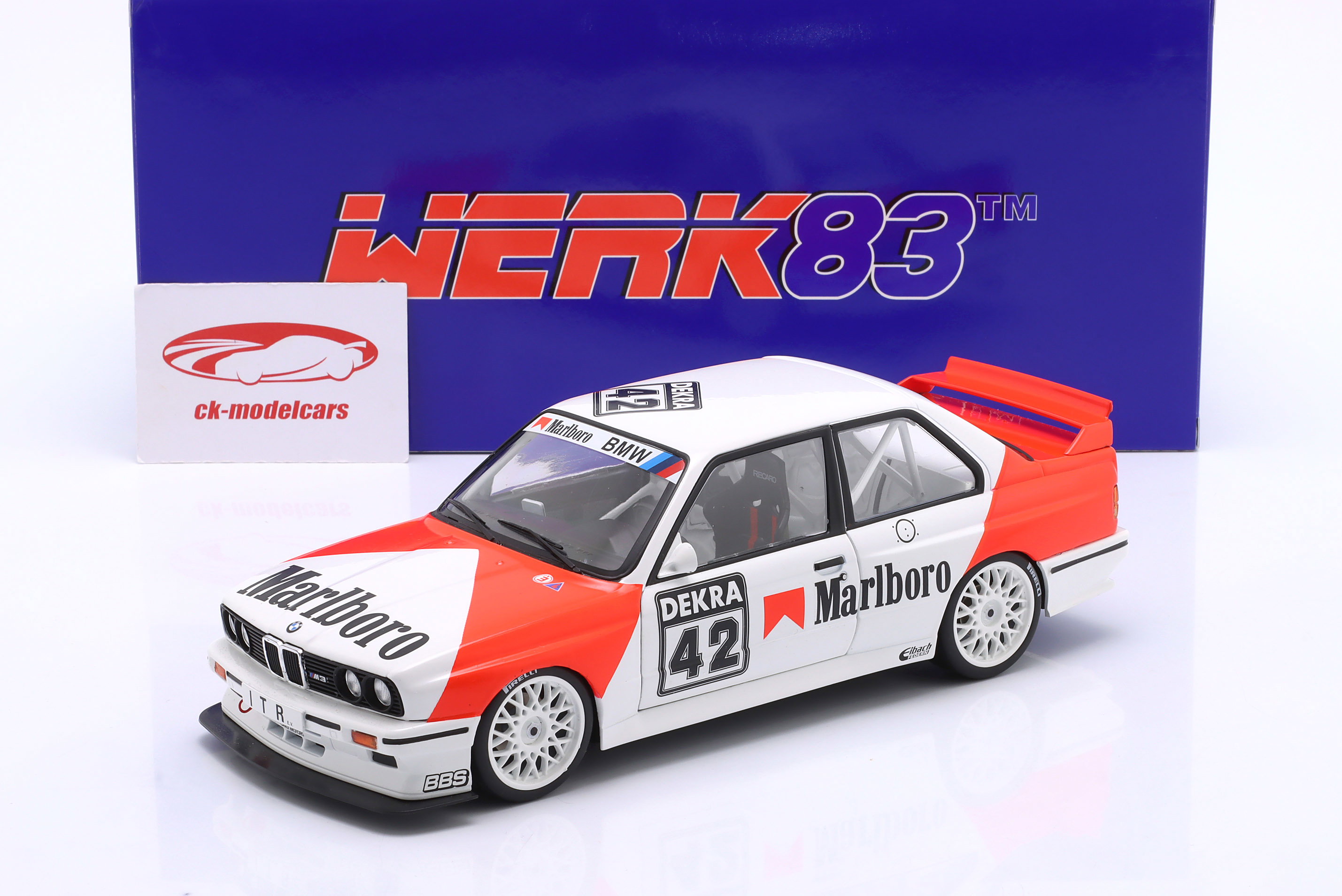 WERK83 1:18 BMW M3 (E30) #42 DTM Zolder 1991 Cor Euser BMW