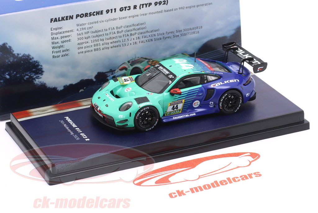 Ixo 1:64 Porsche 911 (992) GT3 R #44 24h Nürburgring 2026 Falken