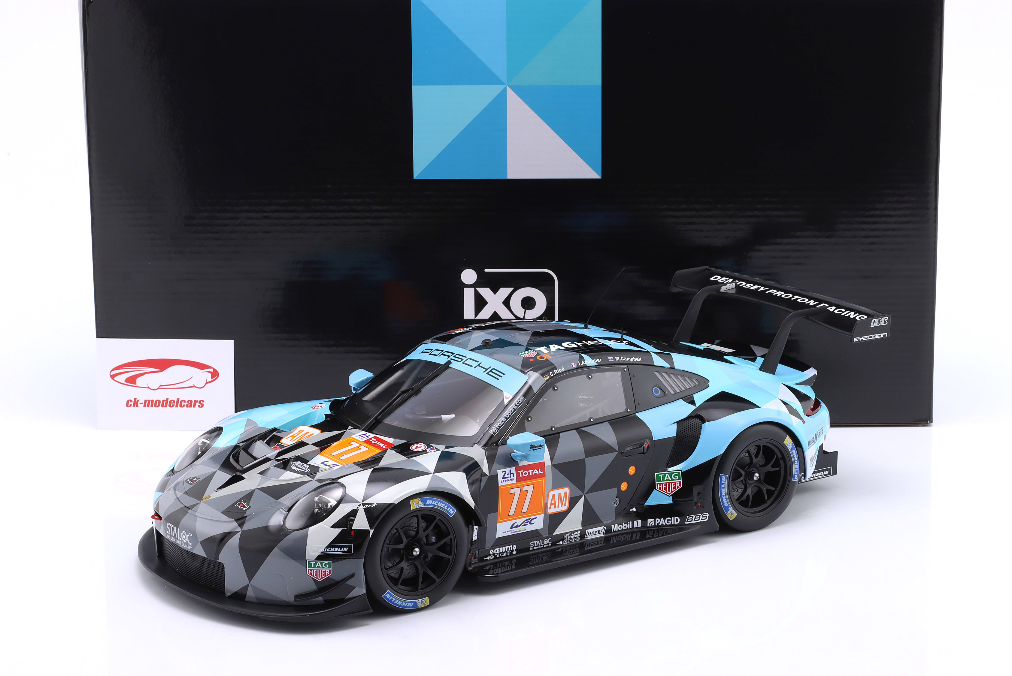 Ixo 1:12 Porsche 911 RSR #77 勝者 LMGTE-Am 24h LeMans 2018 Dempsey