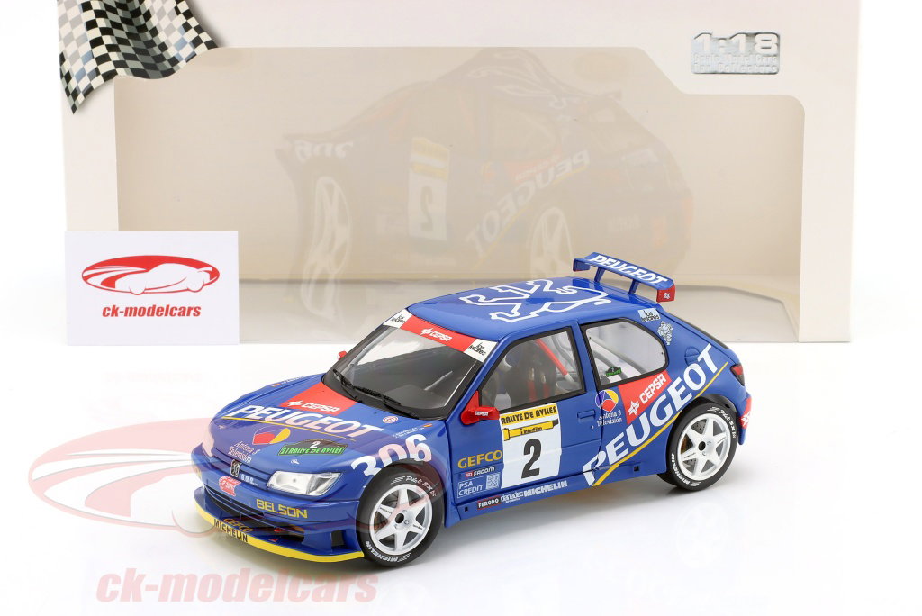 Solido 1:18 Peugeot 306 Maxi #2 winner Rallye de Aviles 1997