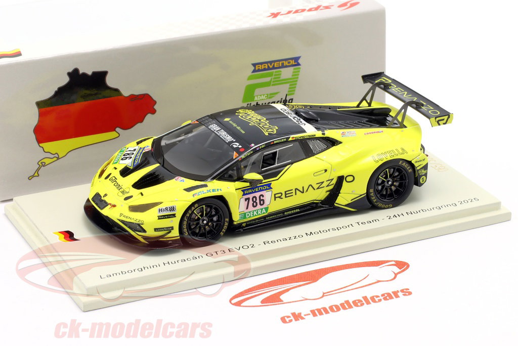Spark 1:43 Lamborghini Huracan GT3 Evo2 #786 10th 24h Nürburgring