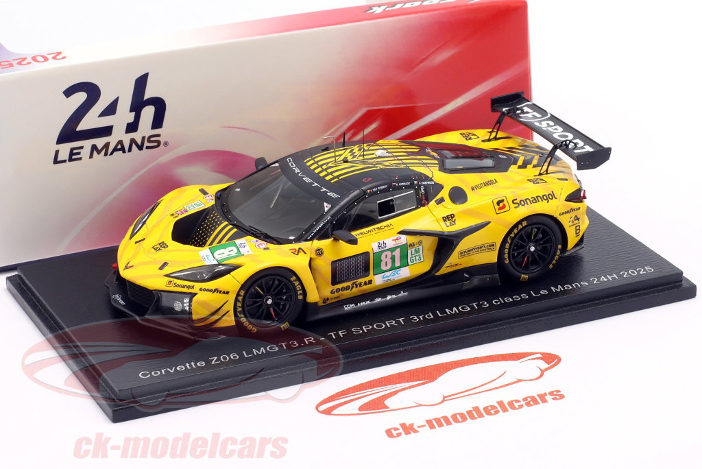 Spark 1:43 Corvette Z06 GT3.R #81 3rd LMGT3 24h LeMans 2025 TF