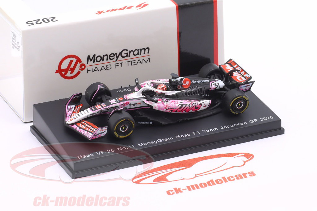 Spark 1:64 Esteban Ocon Haas VF-25 #31 Japan GP Formel 1 2025 Y439