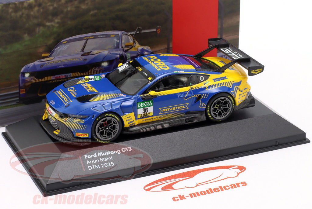 Ixo 1:43 Ford Mustang GT3 #36 DTM 2025 Arjun Maini HRT-I-GT3-DTM