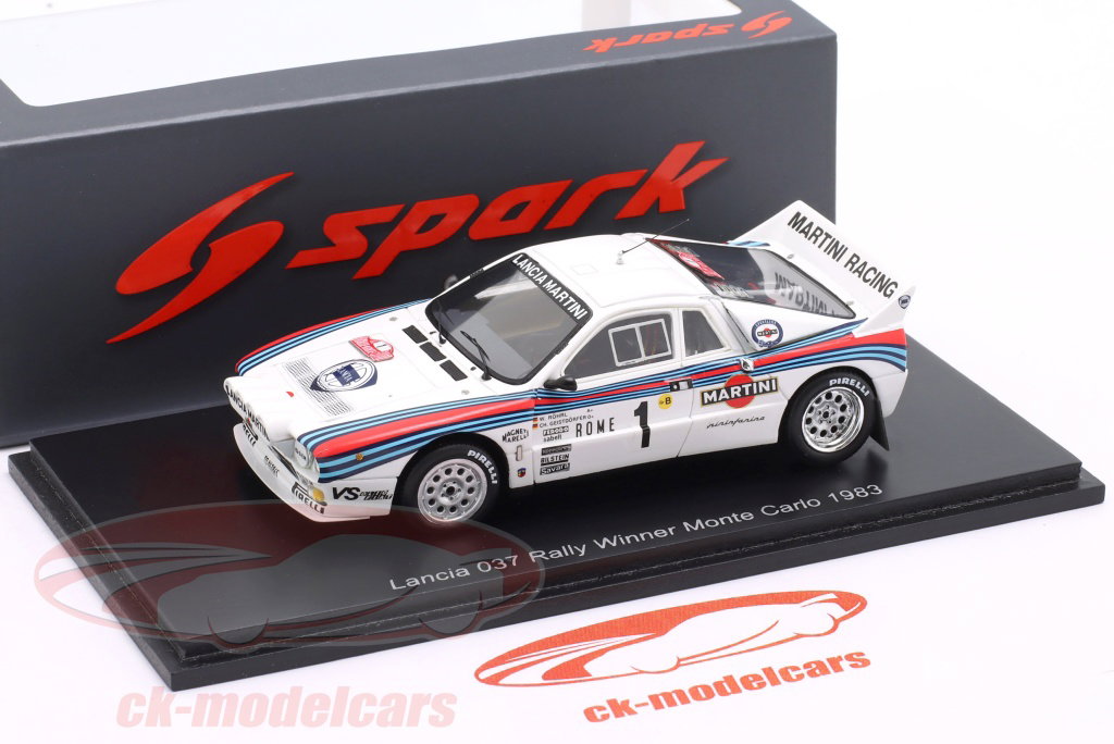 Spark 1:43 Lancia 037 Rally #1 Winner Rally Monte Carlo 1983 Röhrl