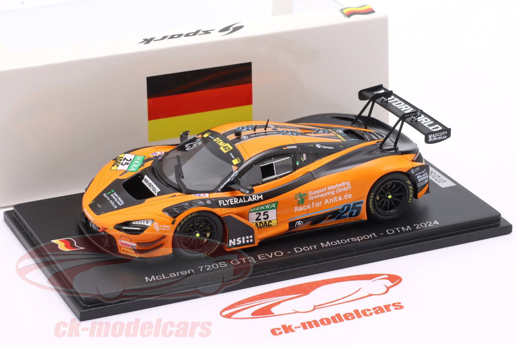 ミニカー spark 1/43 720s gt3 evo optimum ms no,27 Spark 1:43 McLaren 720S GT3 Evo #25 DTM 2024 Ben Dörr SG971 モデル
