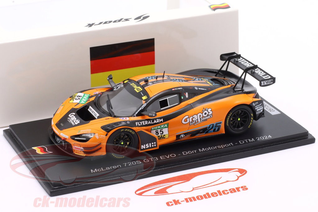 ミニカー spark 1/43 720s gt3 evo optimum ms no,27 Spark 1:43 McLaren 720S GT3 Evo #85 DTM 2024 Clemens Schmid SG972
