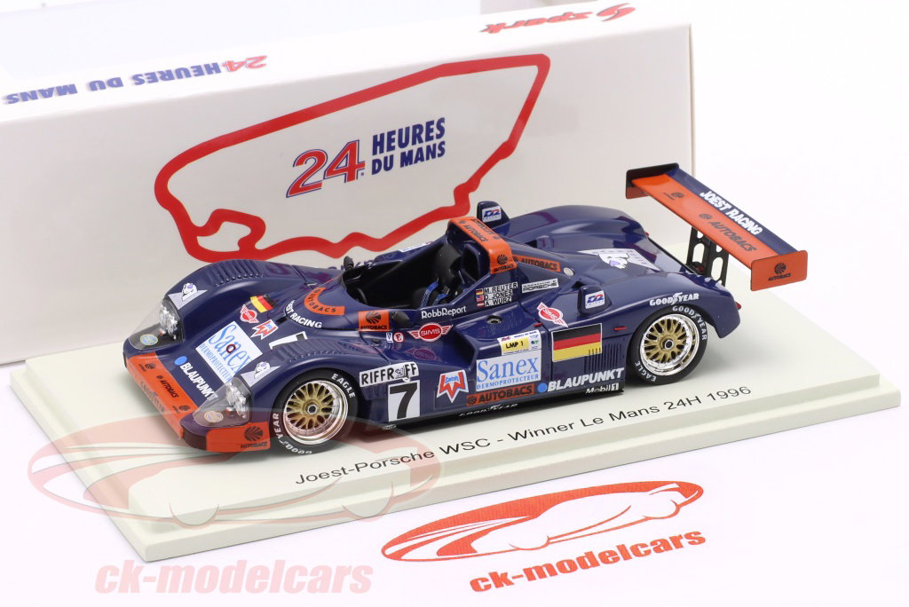 Spark 1:43 Porsche TWR WSC-95 #7 勝者 24h LeMans 1996 Jones, Wurz