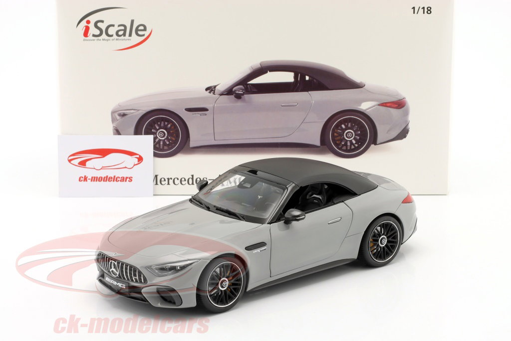iScale 1:18 Mercedes-Benz SL63 AMG 4Matic+ 建設年 2021 グレー