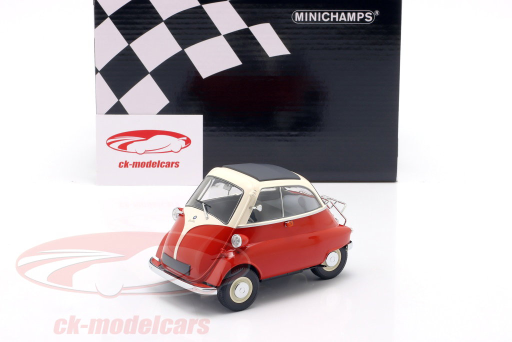Minichamps 1:18 BMW Isetta 建設年 1955 白、 赤 110024001 モデル 車