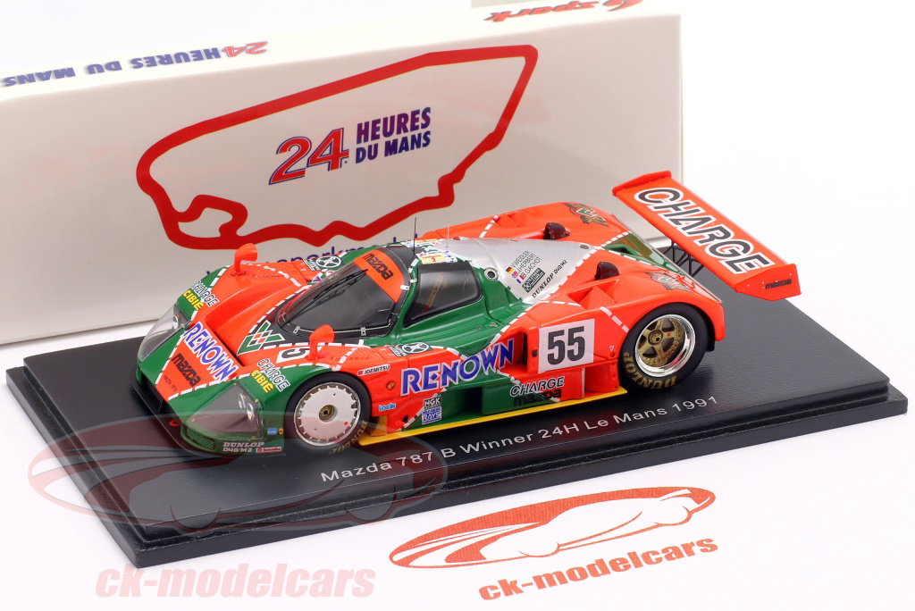 Spark 1:43 Mazda 787B #55 勝者 24h LeMans 1991 Weidler, Herbert