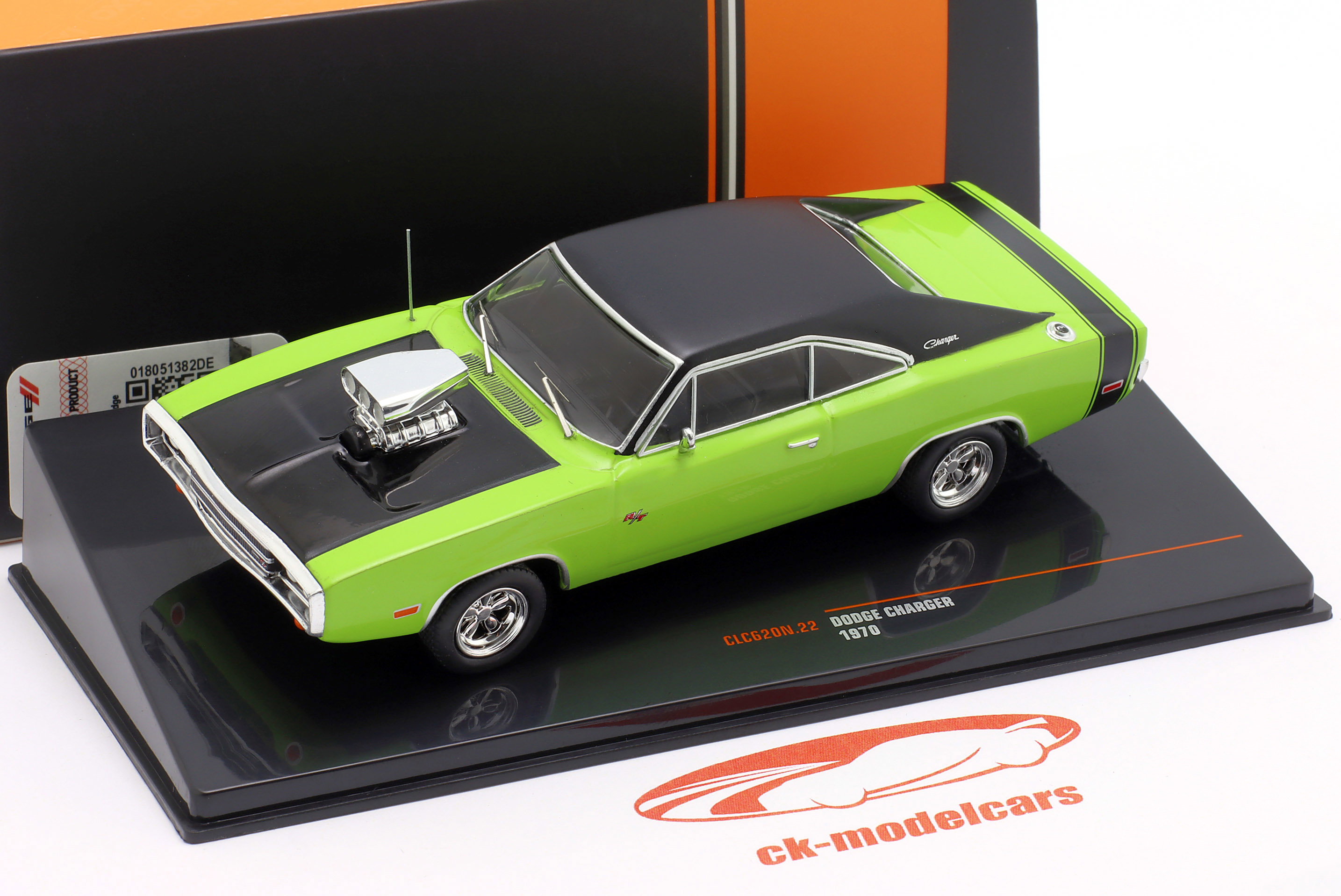 Ixo 1:43 Dodge Charger R/T Año de construcción 1970 verde claro